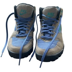 Nike Caldera ACG Hiking Boot Suede Grey Teal Blue 940406 IB Size 8.5 VTG 1994